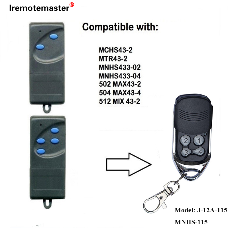 Kuba 502 MAX43-2, 504 MAX43-4 Replacement Remote 433,92mhz Garage Door Remote Control